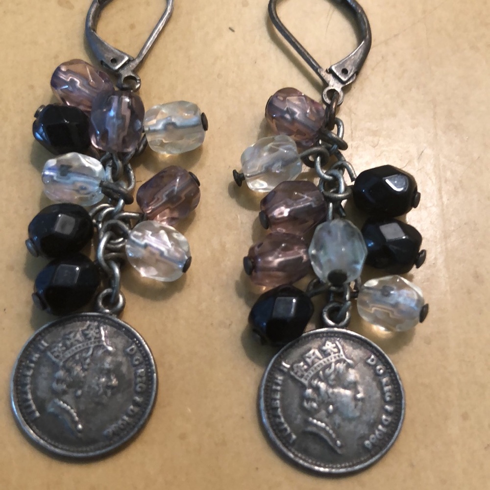 Dangle coin earrings - Picture 2 of 6